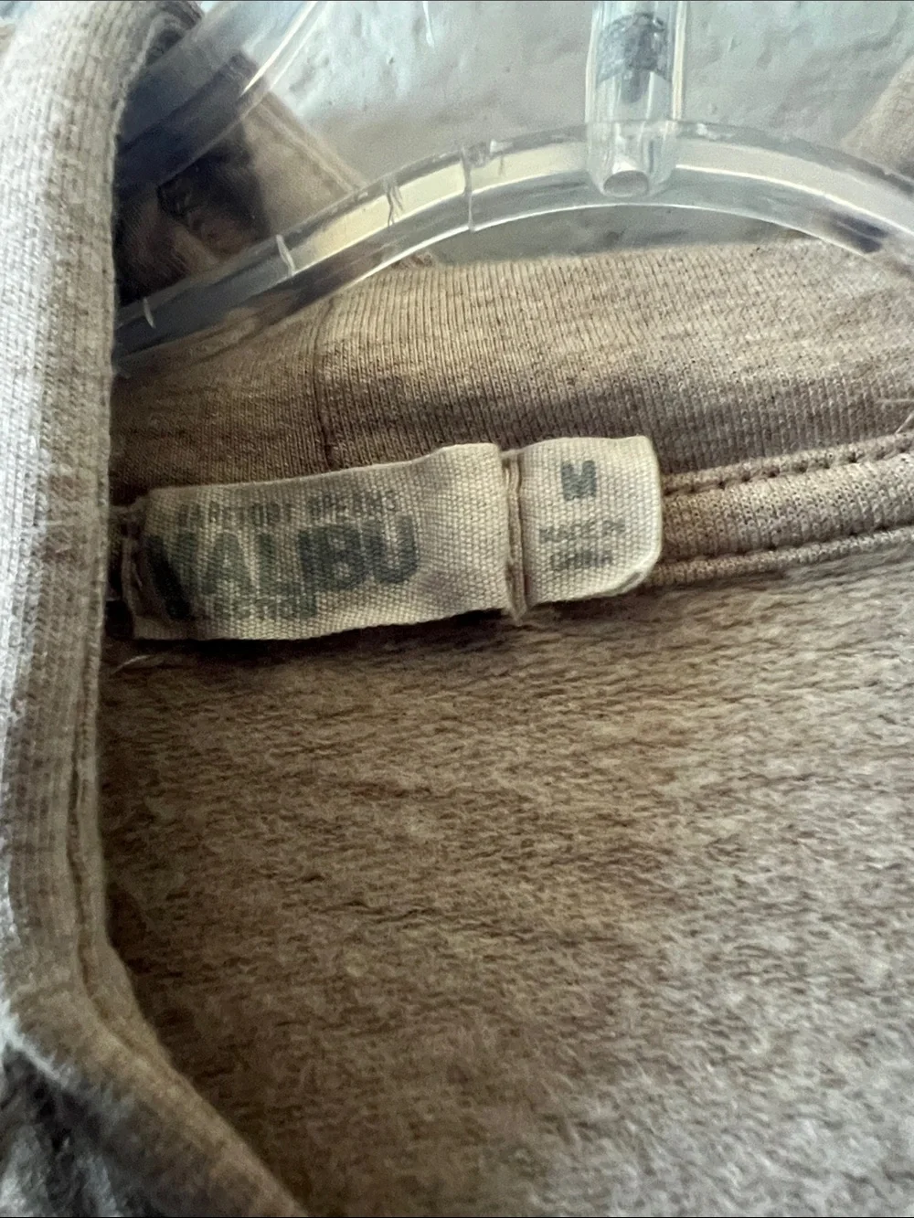 Barefoot Dreams Malibu Collection Hoodie Medium M Beige Tan Oversized Pullover